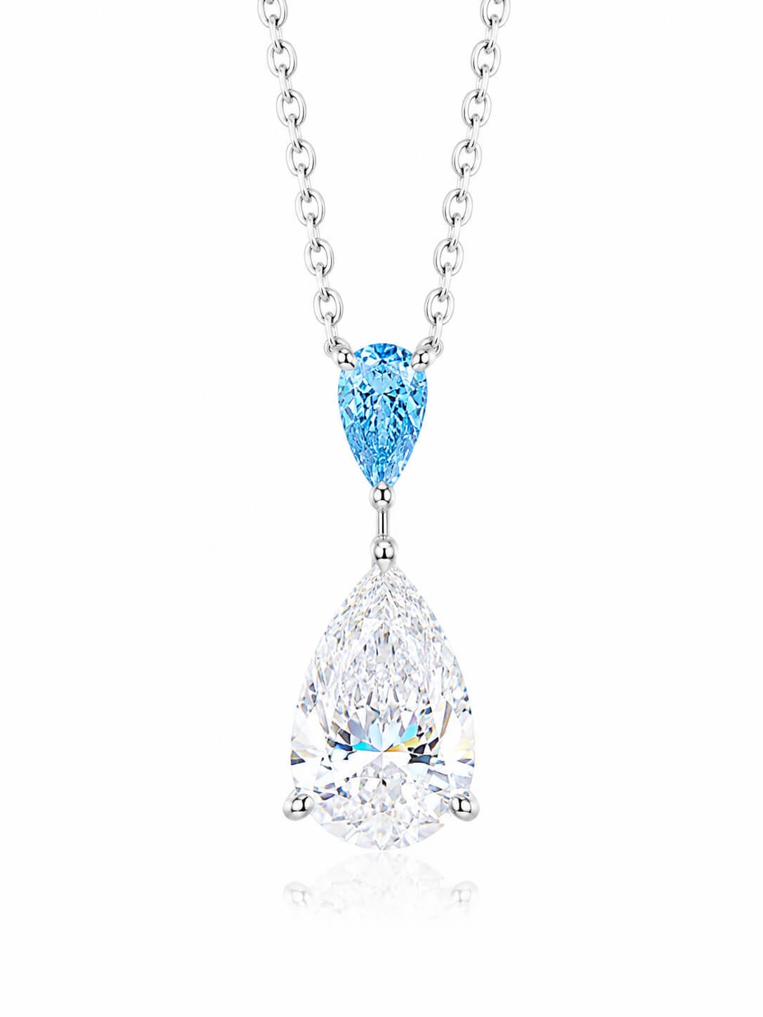 Pear cut lab grown diamond pendant necklace Pear cut lab grown diamond pendant necklace
