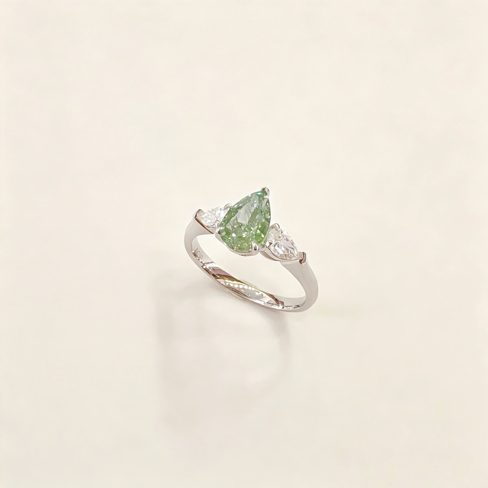 Pear cut lab grown diamond three stones engagement ring Pear cut lab grown diamond three stones engagement ring