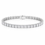 Princess cut lab grown diamond tennis bracelet