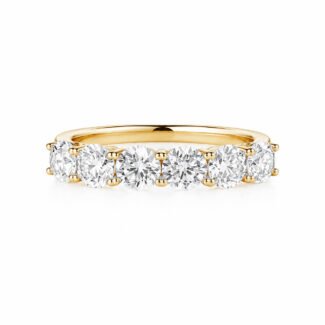 Round cut lab grown diamond eternity ring