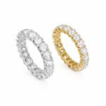 Round cut lab grown diamond eternity ring 02