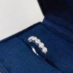 Round and pear cut lab grown diamond engagement ring 4 Round and pear cut lab grown diamond engagement ring