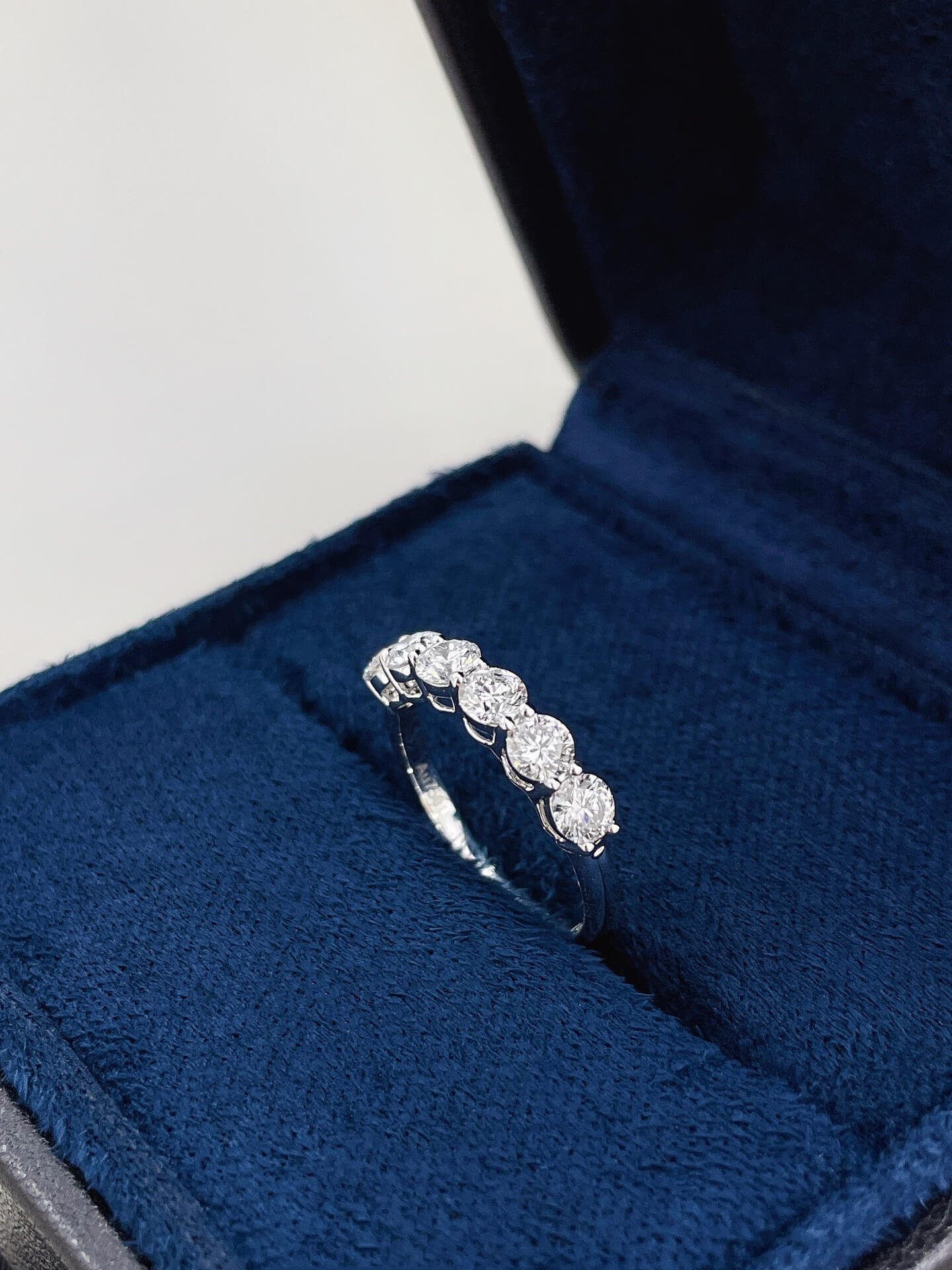 Round and pear cut lab grown diamond engagement ring Round and pear cut lab grown diamond engagement ring