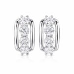 Round cut lab grown diamond hoop earrings 1 Round cut lab grown diamond hoop earrings