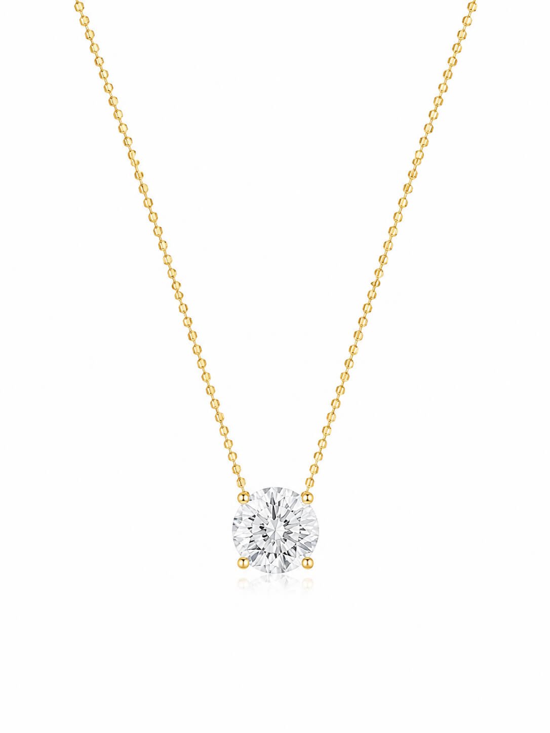 Round cut lab grown diamond pendant necklace Round cut lab grown diamond pendant necklace