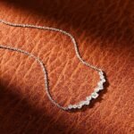 Smiling star lab grown diamond pendant necklace
