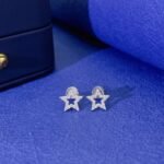 Star shaped lab grown diamond earrings stud