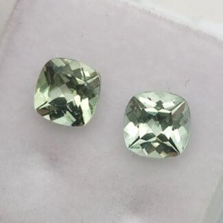 cushion cut lab grown green sapphire
