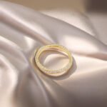 Full setting wrap round cut lab grown diamond eternity ring