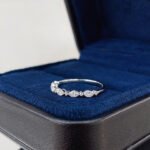 Marquise and round cut lab grown diamond eternity ring 02
