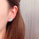 4 prongs round cut lab grown Paraiba earrings stud 5 4 prongs round cut lab grown Paraiba earrings stud