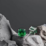 Asscher cut lab grown emerald earrings stud 4 Asscher cut lab grown emerald earrings stud