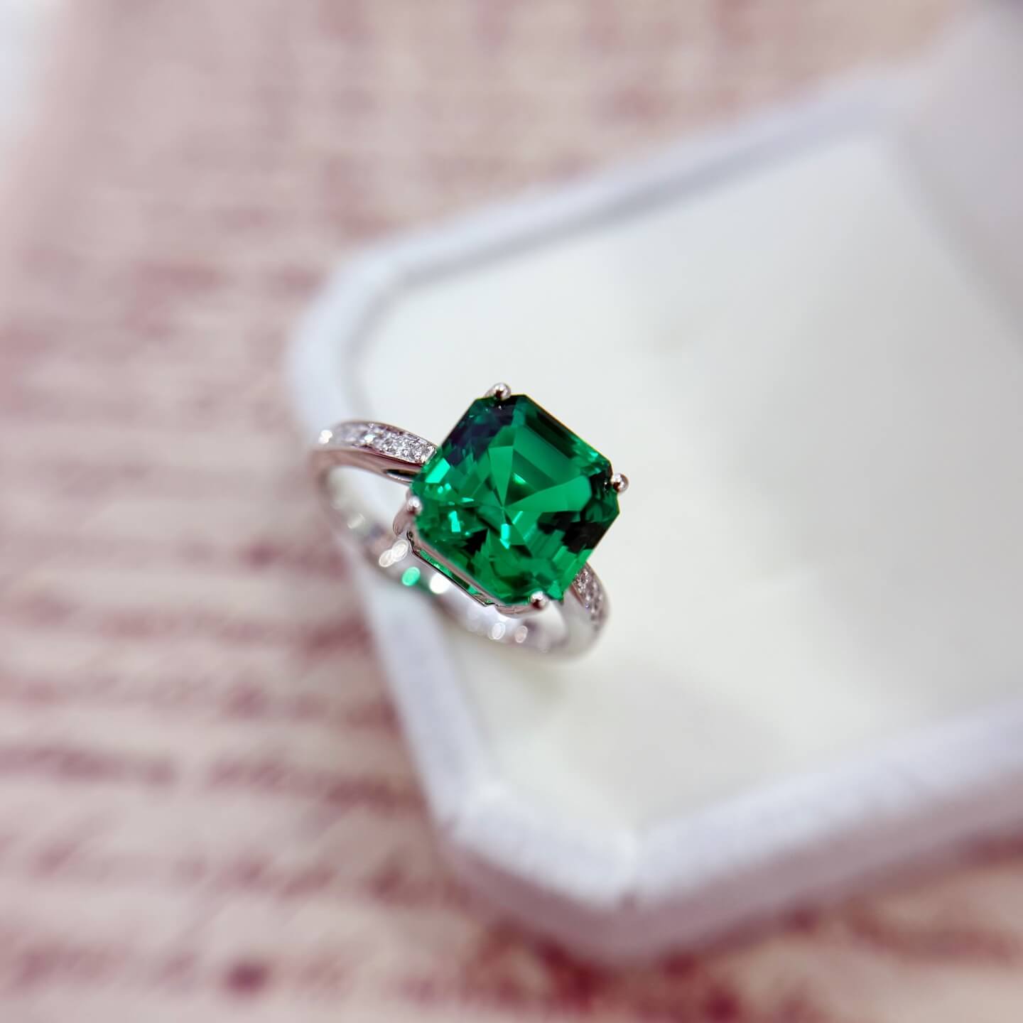 Asscher cut lab grown emerald engagement ring Asscher cut lab grown emerald engagement ring