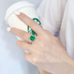 Asscher cut lab grown emerald engagement ring 5 Asscher cut lab grown emerald engagement ring