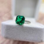 Asscher cut lab grown emerald engagement ring 3 Asscher cut lab grown emerald engagement ring