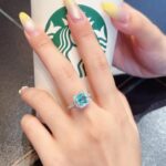 Halo setting asscher cut lab grown Paraiba engagement ring 5 Halo setting asscher cut lab grown Paraiba engagement ring