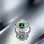 Halo setting asscher cut lab grown emerald engagement ring 2 Halo setting asscher cut lab grown emerald engagement ring 01