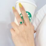 Halo setting asscher cut lab grown emerald engagement ring