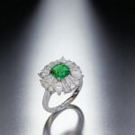 Halo setting asscher cut lab grown emerald engagement ring 4 Halo setting asscher cut lab grown emerald engagement ring 5