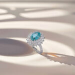 Halo setting oval cut lab grown Paraiba engagement ring 3 Halo setting oval cut lab grown Paraiba engagement ring 04