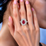 Halo setting oval cut lab grown ruby engagement ring 6 Halo setting oval cut lab grown ruby engagement ring 05