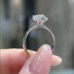 Halo setting round cut lab grown diamond engagement ring 5 Halo setting round cut lab grown diamond engagement ring