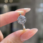 Halo setting round cut lab grown diamond engagement ring 2 Halo setting round cut lab grown diamond engagement ring