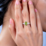 Marquise cut lab grown green diamond three stones engagement ring 6 Marquise cut lab grown green diamond three stones engagement ring 6