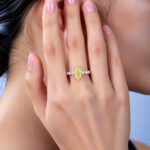 Marquise cut lab grown yellow diamond engagement ring 6 Marquise cut lab grown yellow diamond engagement ring