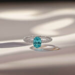 Oval cut lab grown Paraiba engagement ring 2 Oval cut lab grown Paraiba engagement ring