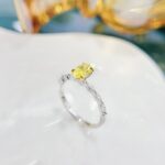 Oval cut lab grown yellow diamond engagement ring 3 Oval cut lab grown yellow diamond engagement ring