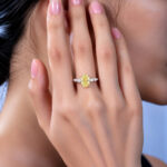 Oval cut lab grown yellow diamond engagement ring 5 Oval cut lab grown yellow diamond engagement ring