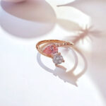 Pear and round cut lab grown diamond engagement ring 2 Pear and round cut lab grown diamond engagement ring