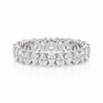 Pear cut lab grown diamond eternity ring