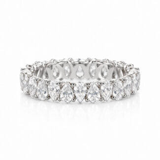 Pear cut lab grown diamond eternity ring