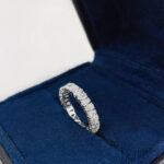 Pear cut lab grown diamond eternity ring