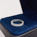 Pear cut lab grown diamond eternity ring