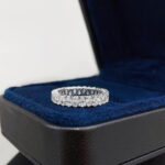 Pear cut lab grown diamond eternity ring