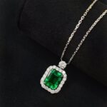 Perfume bottle design lab grown emerald pendant necklace 2 Perfume bottle design lab grown emerald pendant necklace