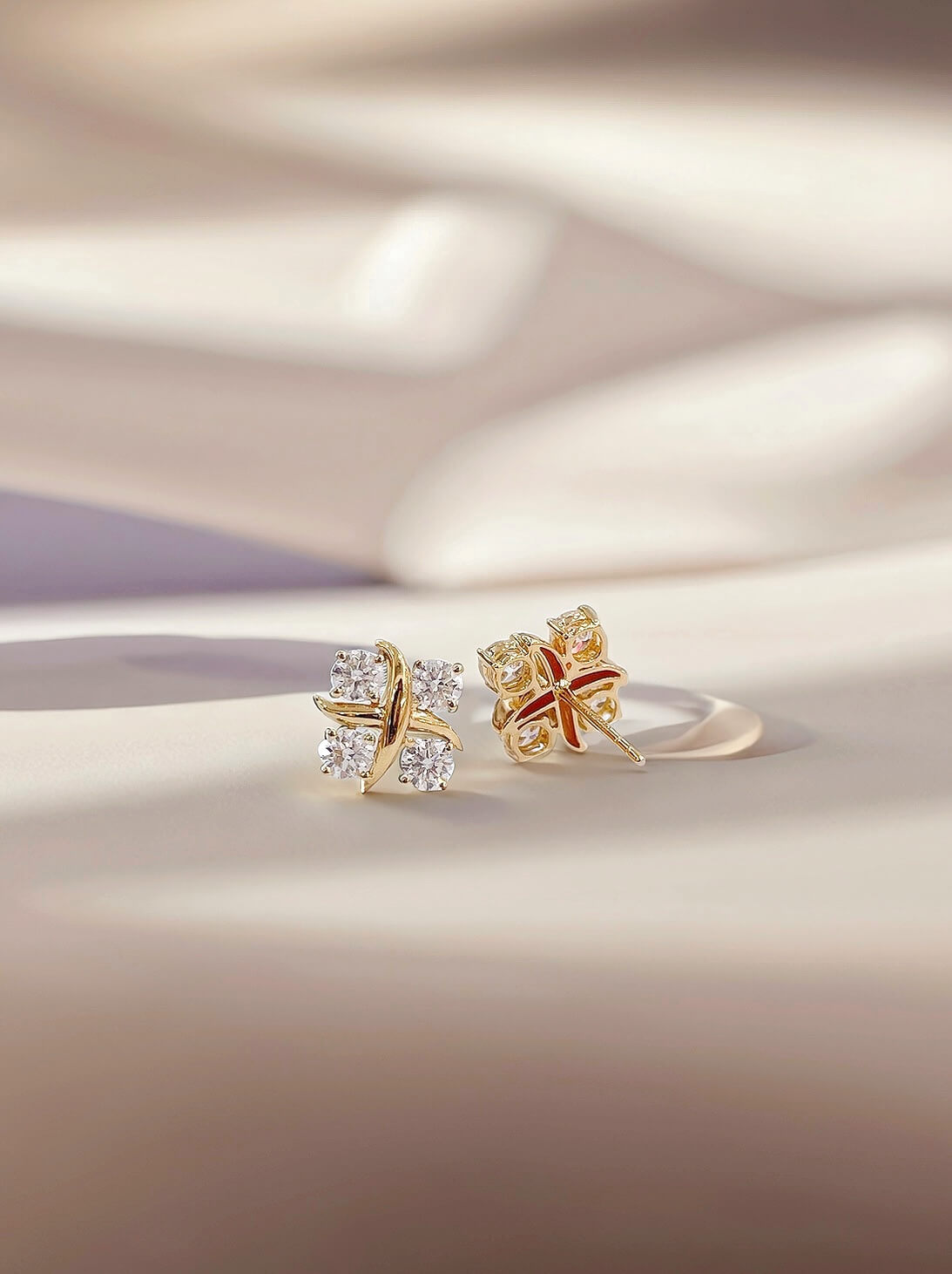 X design lab grown diamond earrings stud