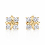 X design lab grown diamond earrings stud