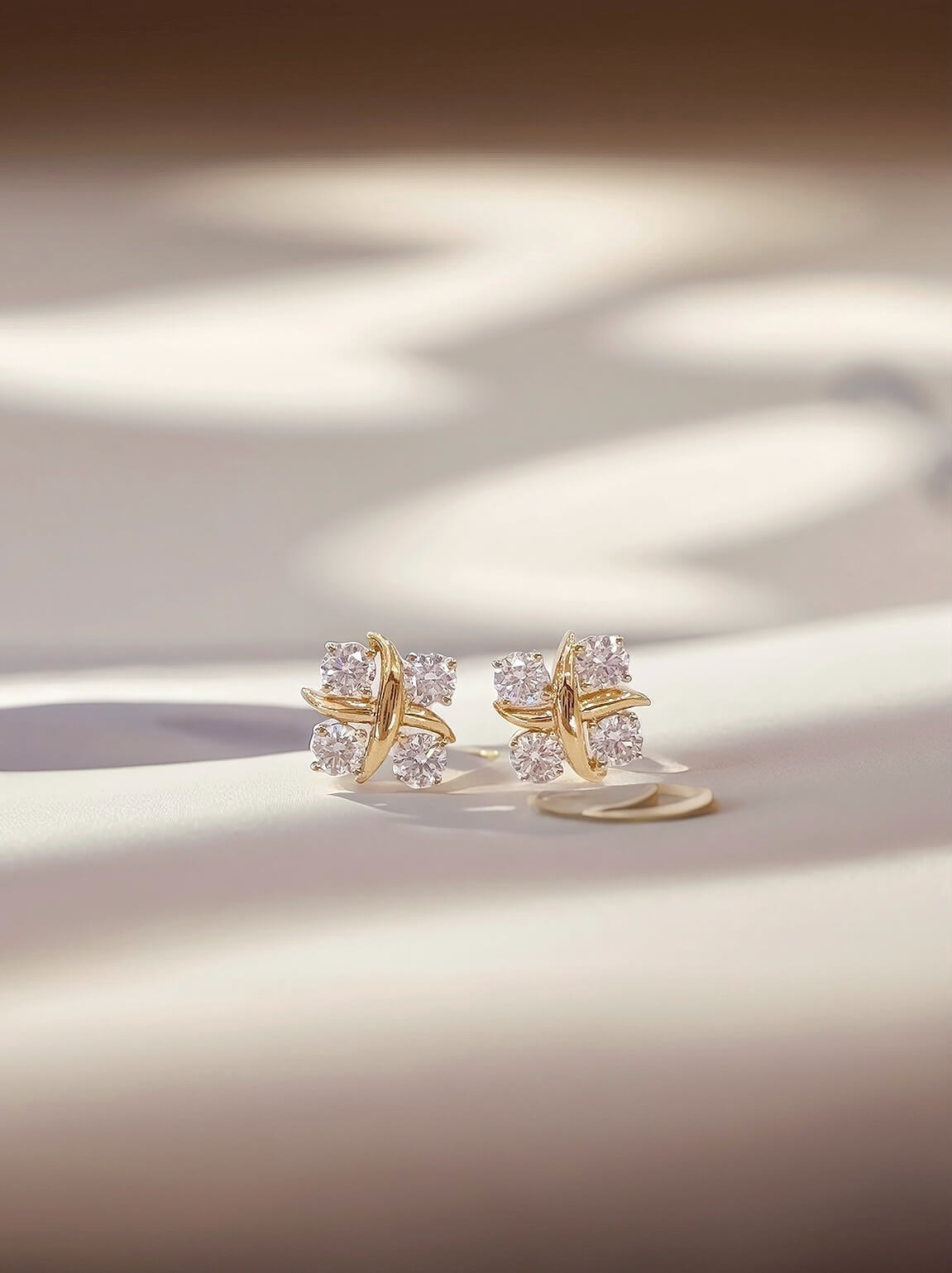 X design lab grown diamond earrings stud