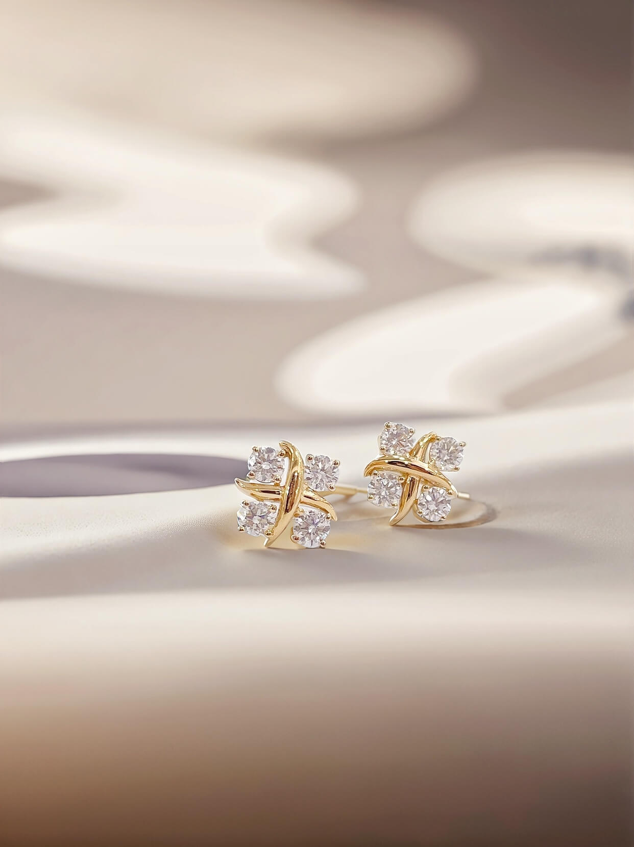 X design lab grown diamond earrings stud