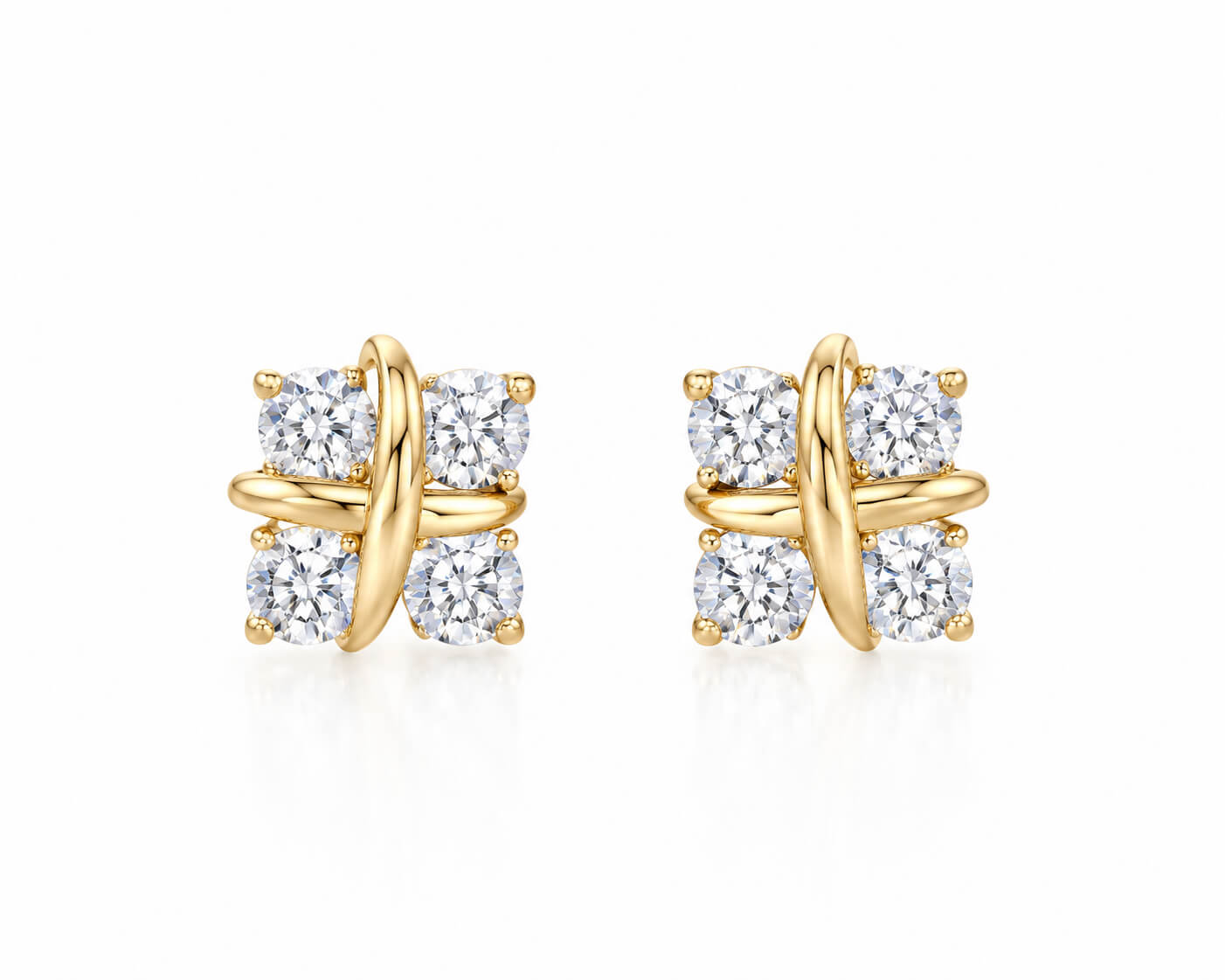 X design lab grown diamond earrings stud