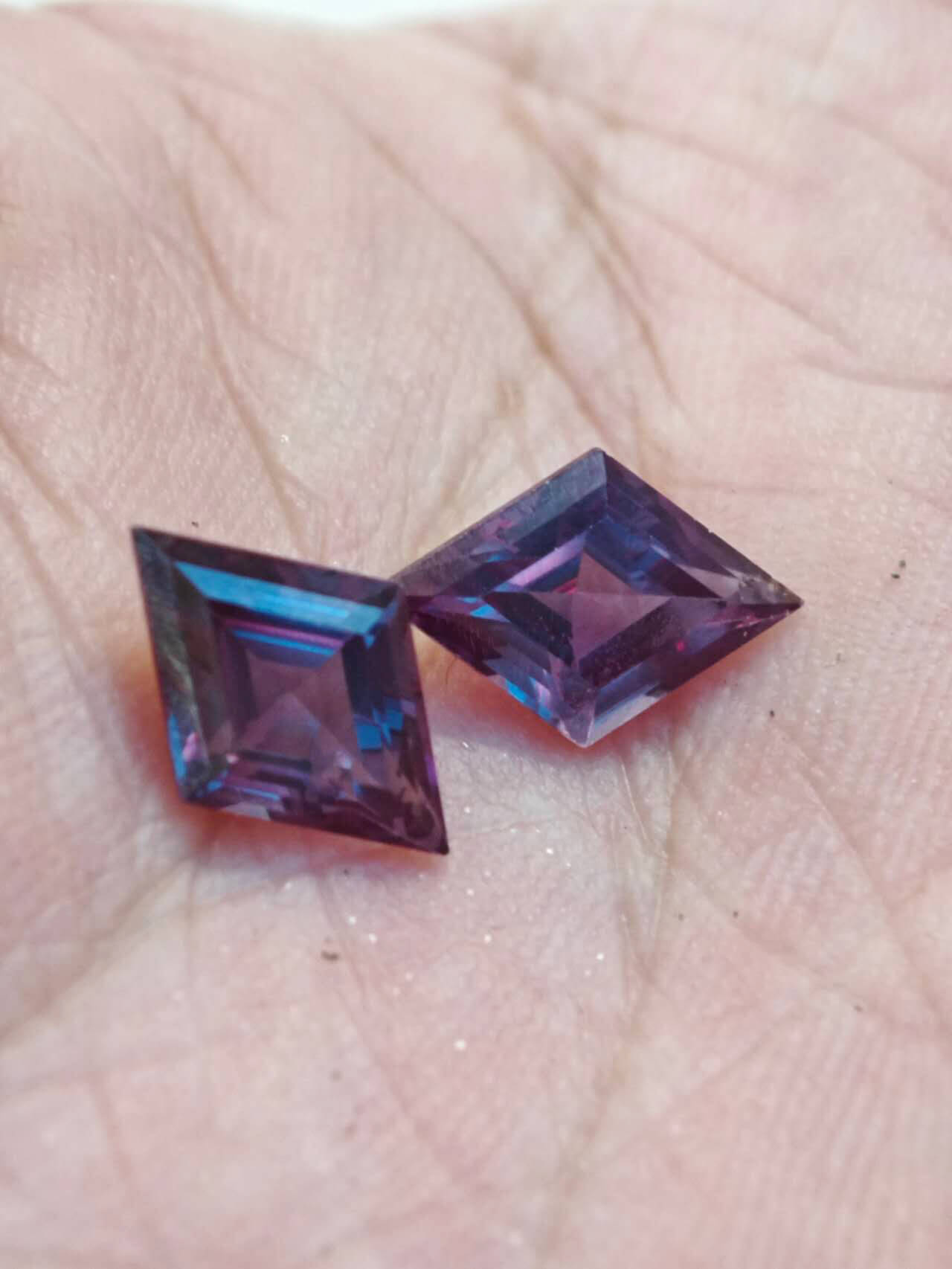 lozenge shape lab grown Alexandrite