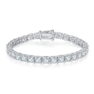 Sterling Silber Moissanit Tennisarmband 04