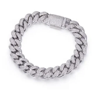 Bracelet à maillons cubains 12 mm 02